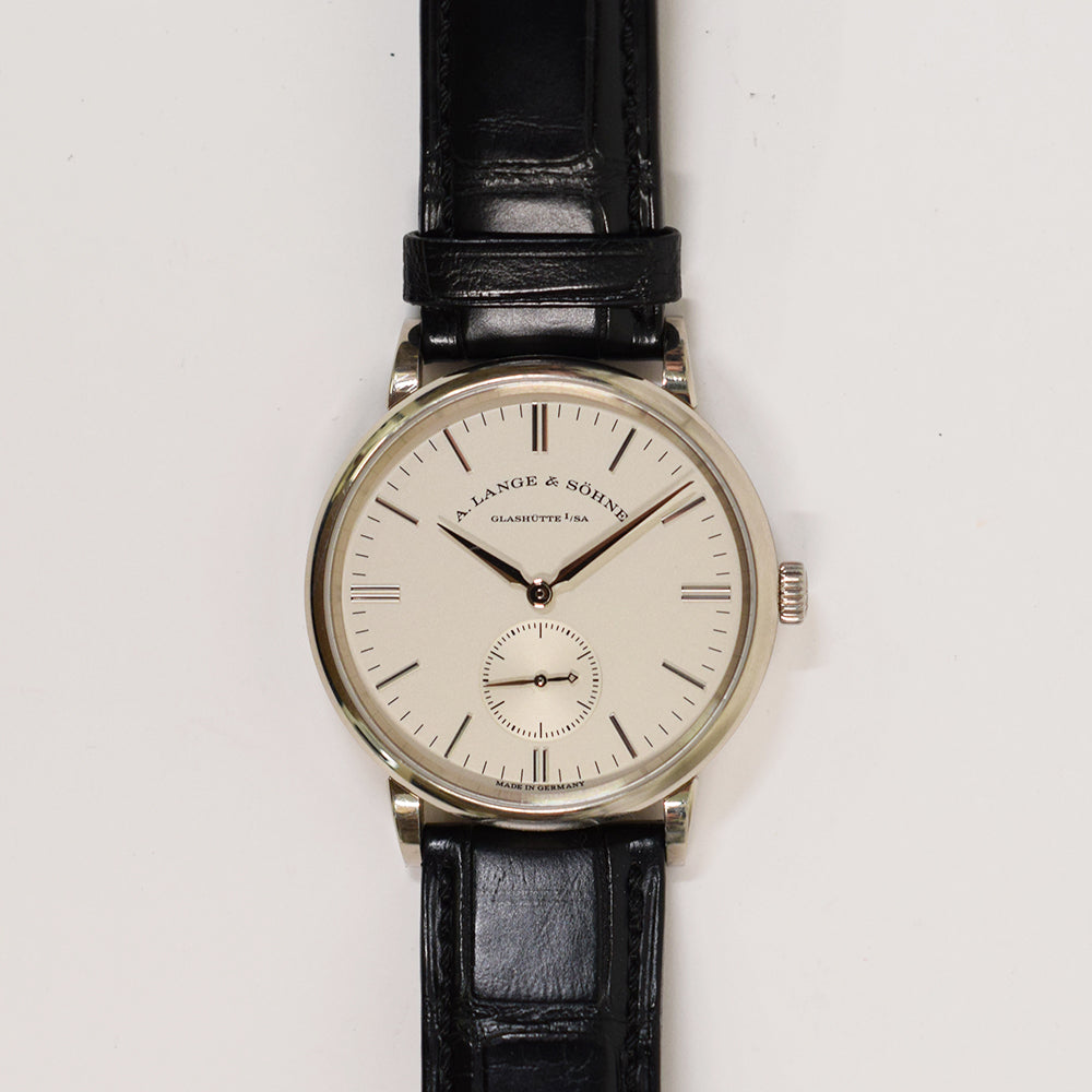 Saxonia 35mm White Gold Manual Winding 219.026