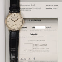 Saxonia 35mm White Gold Manual Winding 219.026