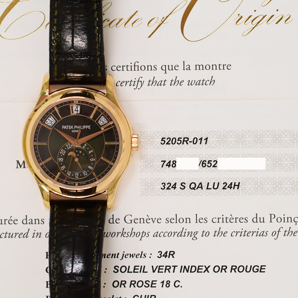 Annual Calendar 40mm Moon Phases Rose Gold 5205R-011