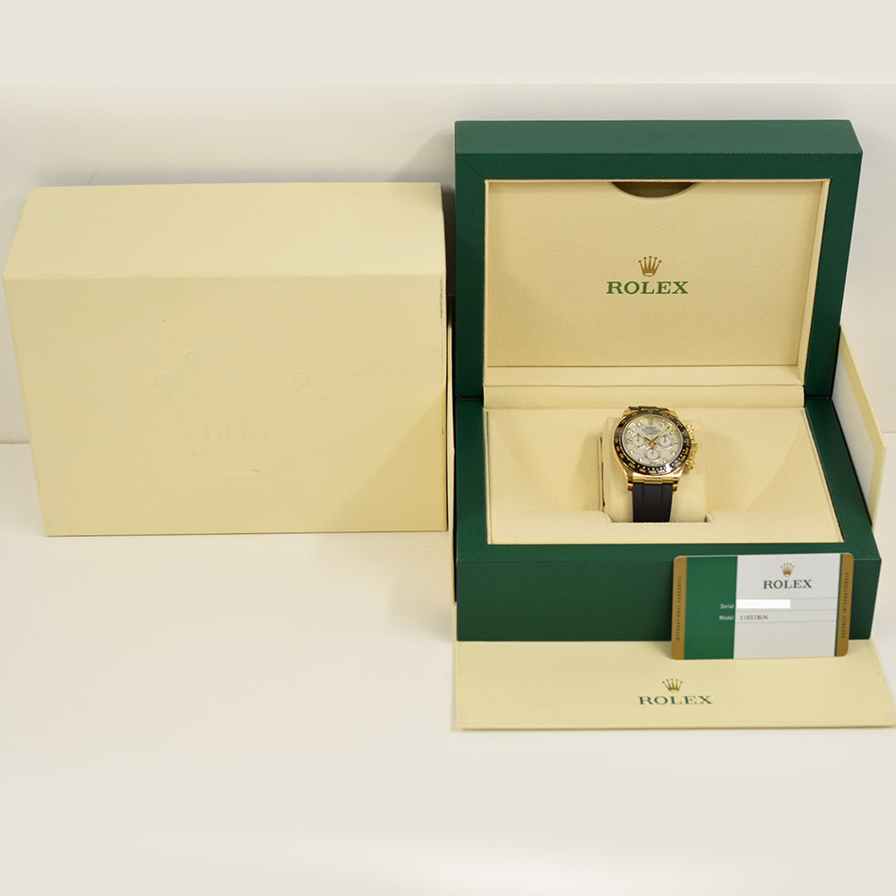 Daytona Yellow Gold On Strap 116518LN