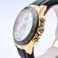 Daytona Yellow Gold On Strap 116518LN