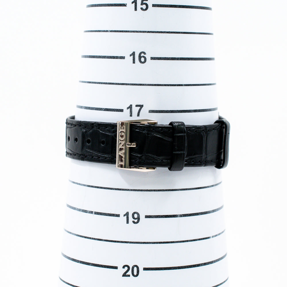 Saxonia Thin 37mm White Gold Manual Winding 201.027