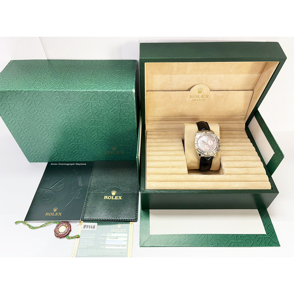 Daytona Diamond Bezel White Gold 116589BR