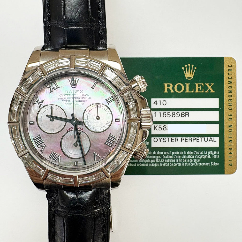 Daytona Diamond Bezel White Gold 116589BR