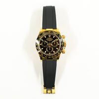 Daytona Yellow Gold On Strap 116518LN