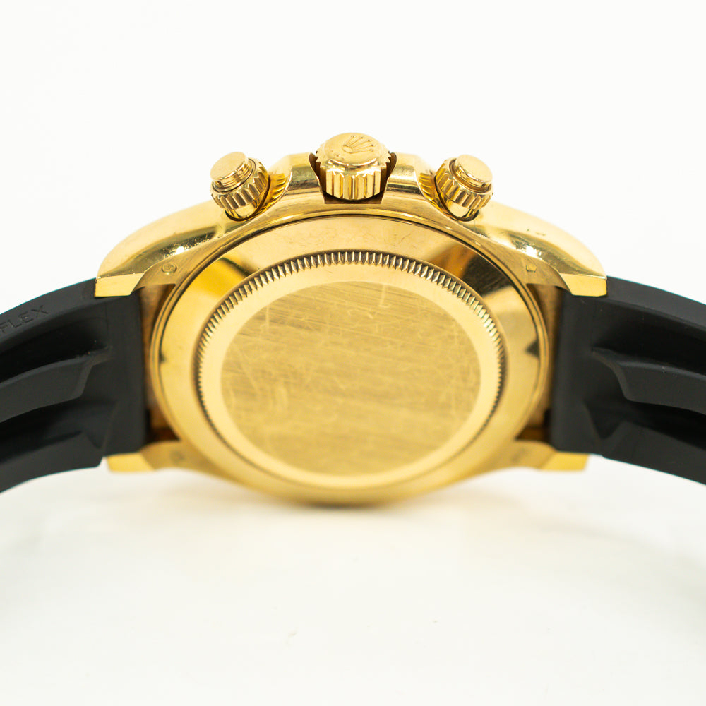 Daytona Yellow Gold On Strap 116518LN