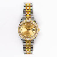Datejust 36mm Diamond Bezel Steel and Yellow Gold 126283RBR