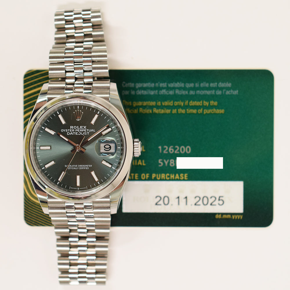 Datejust 36mm Domed Bezel Steel 126200