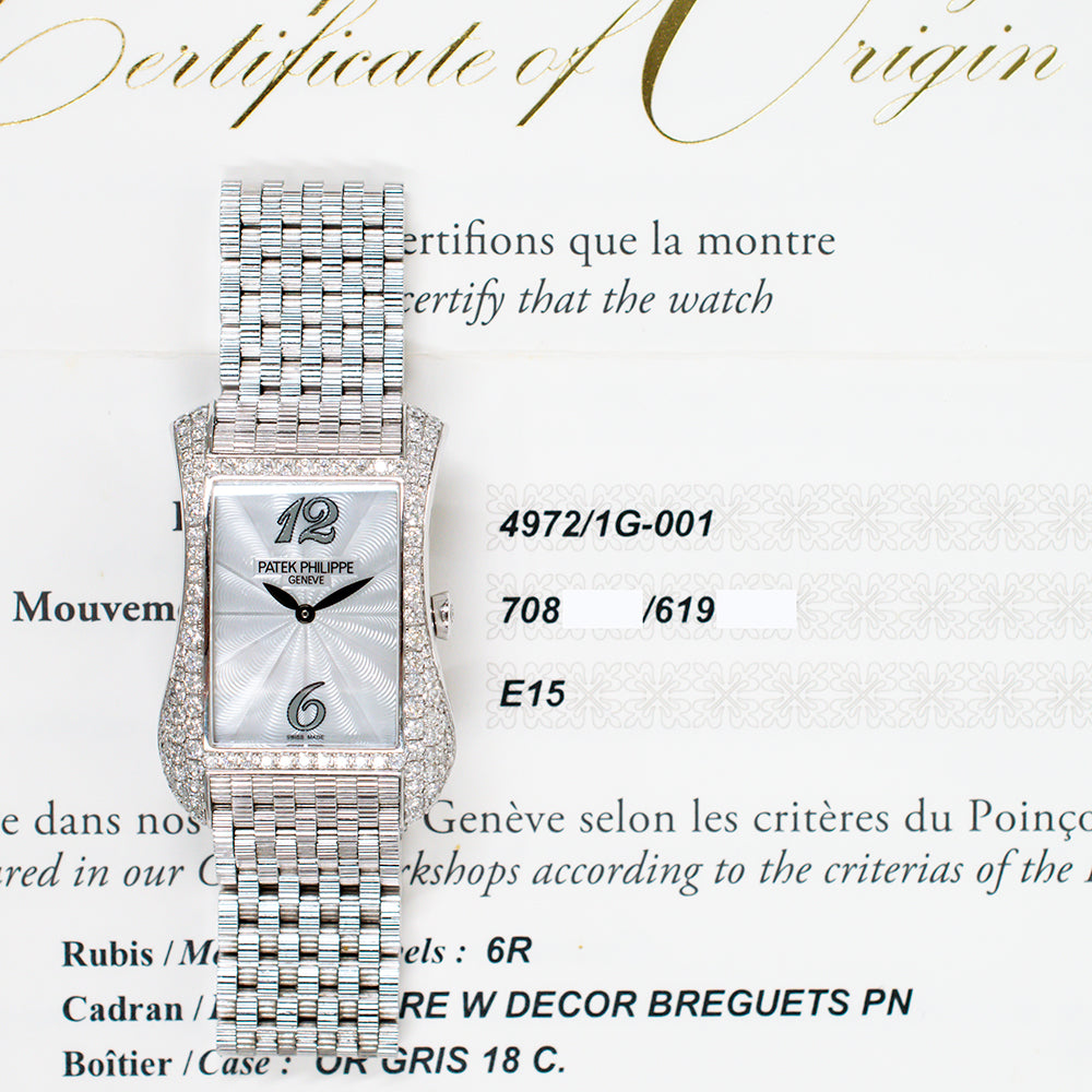 Gondolo 39.7mm x 27.4mm Diamond Case White Gold 4972/1G-001