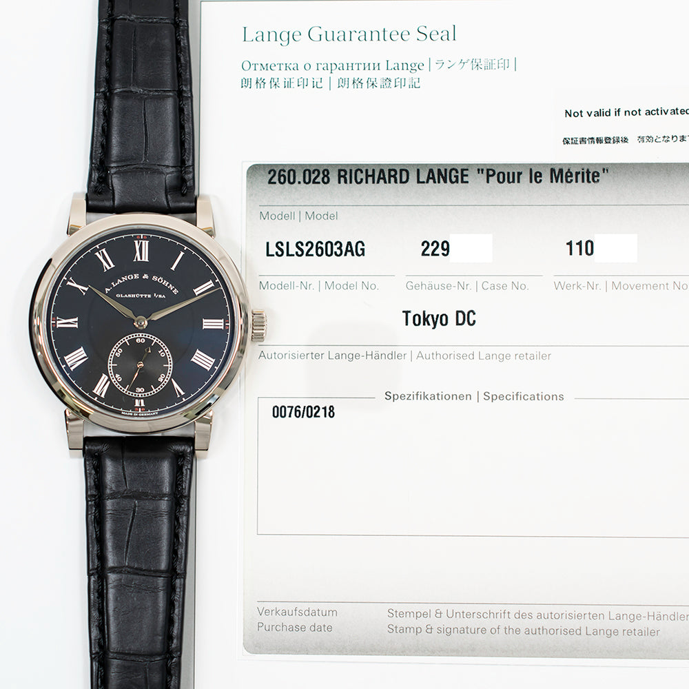 RICHARD LANGE “Pour le Mérite” 40mm White Gold - Limited 218 pcs  260.028