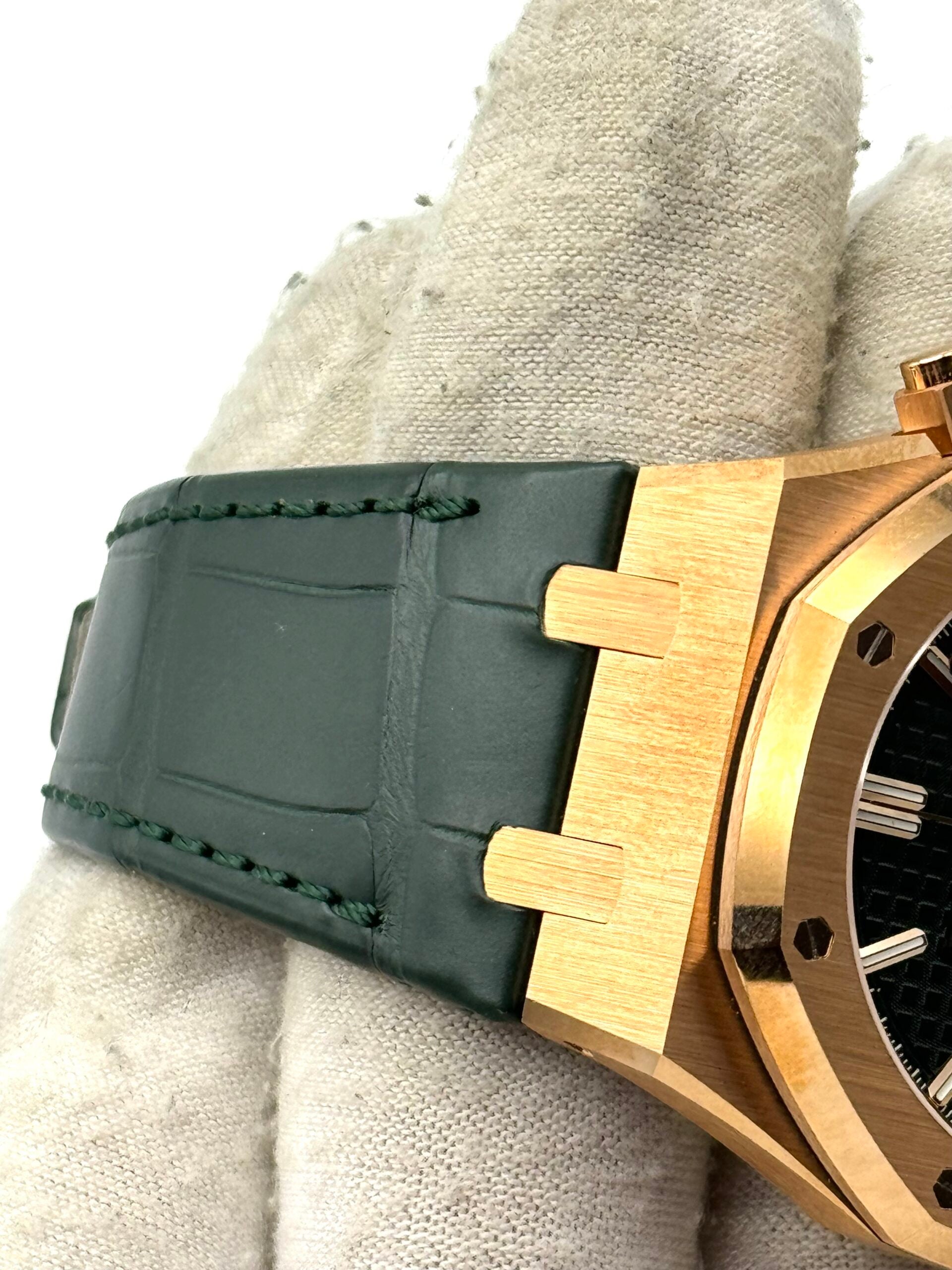Audemars Piguet Royal Oak 26420OR Rose Gold Green Dial – Golden