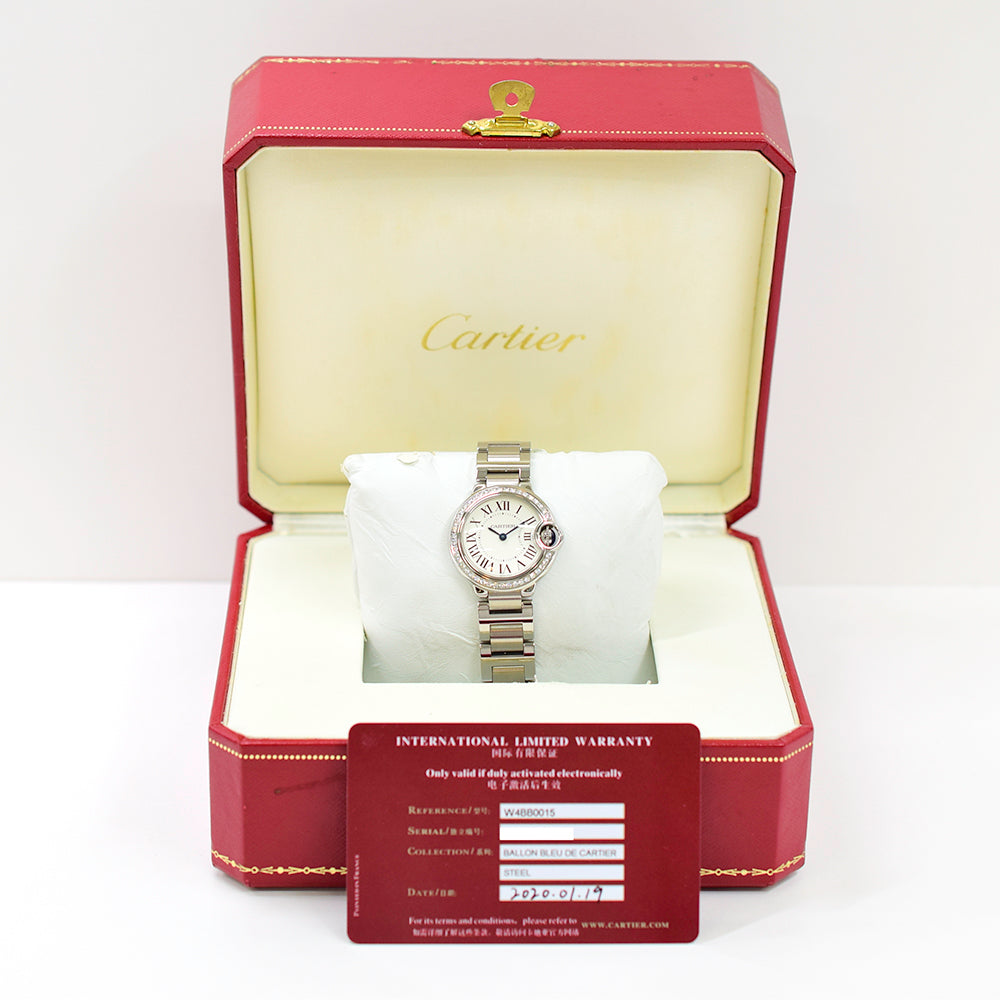 Ballon Bleu Small 28mm Diamond Bezel Steel W4BB0015