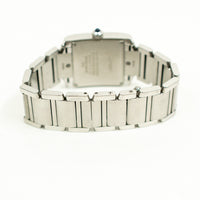 Tank Française Medium Quartz Diamond Bezel - Steel - 25mm x 30mm  W4TA0009