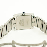 Tank Française Medium Quartz Diamond Bezel - Steel - 25mm x 30mm  W4TA0009