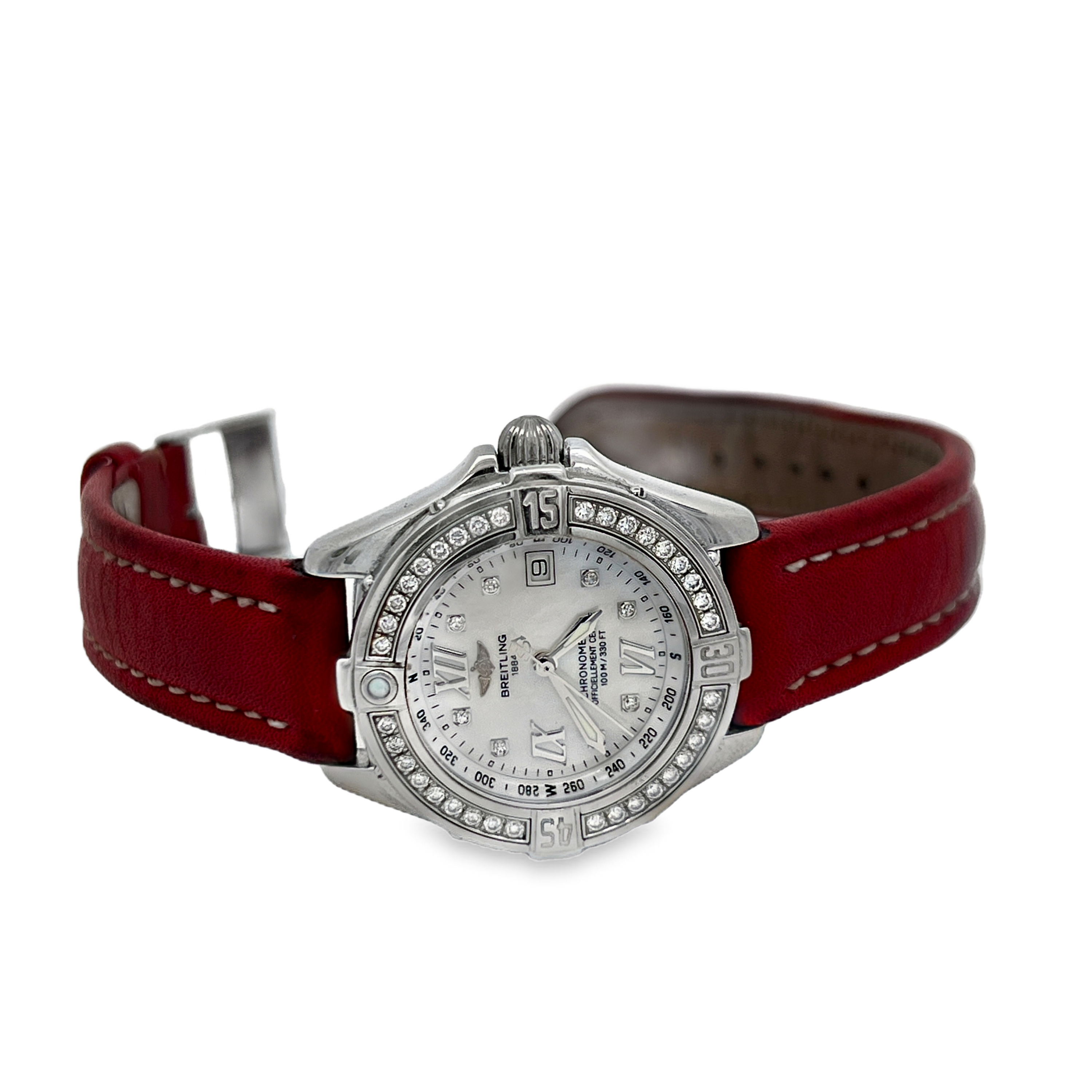 Pre-Owned Breitling Colt Ocean Ladies Diamond Mother-of-Pearl Watch | Stainless Steel