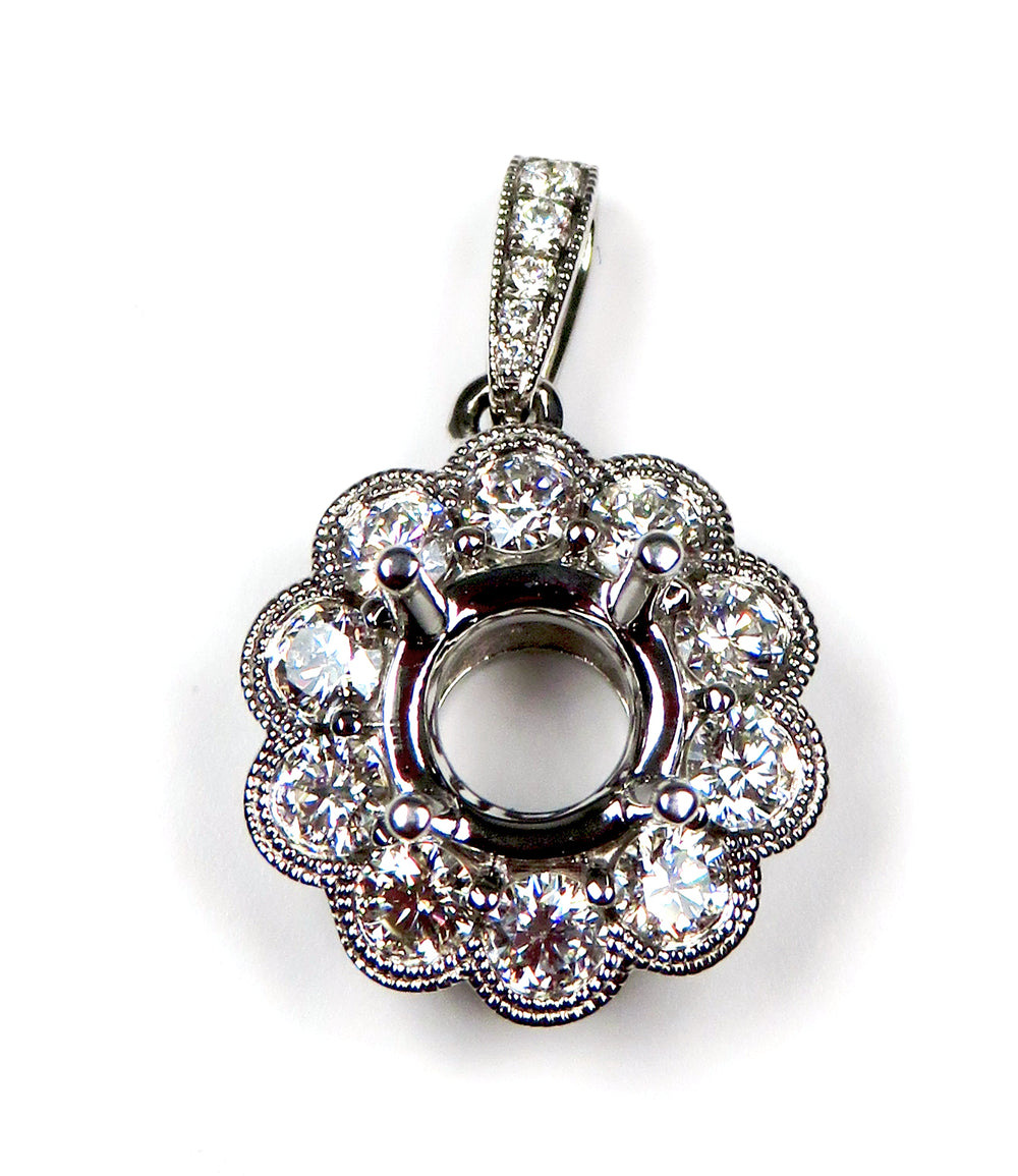 14kt wg smnt pendant w/dia hal