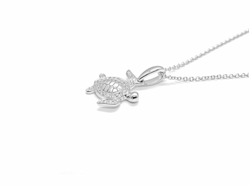 14kt wg Diamond Turtle Necklac