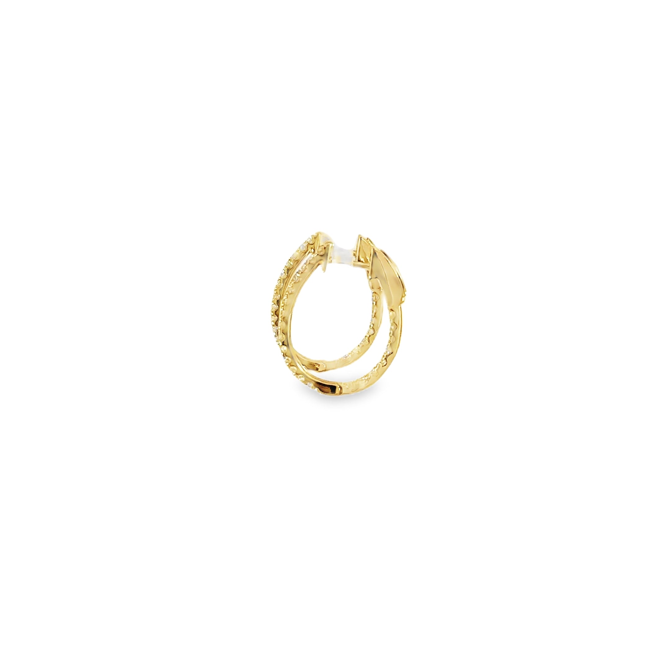 18kt yg In/Out Diamond Oval Ho