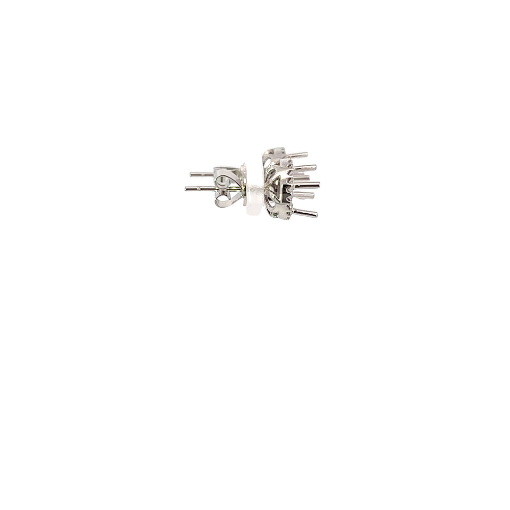 14kt wg Semi-mount Studs with