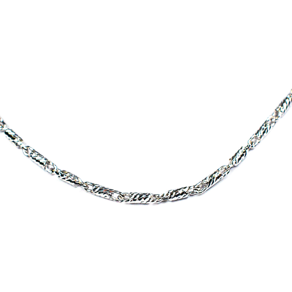 14kt wg Bar link chain 18"