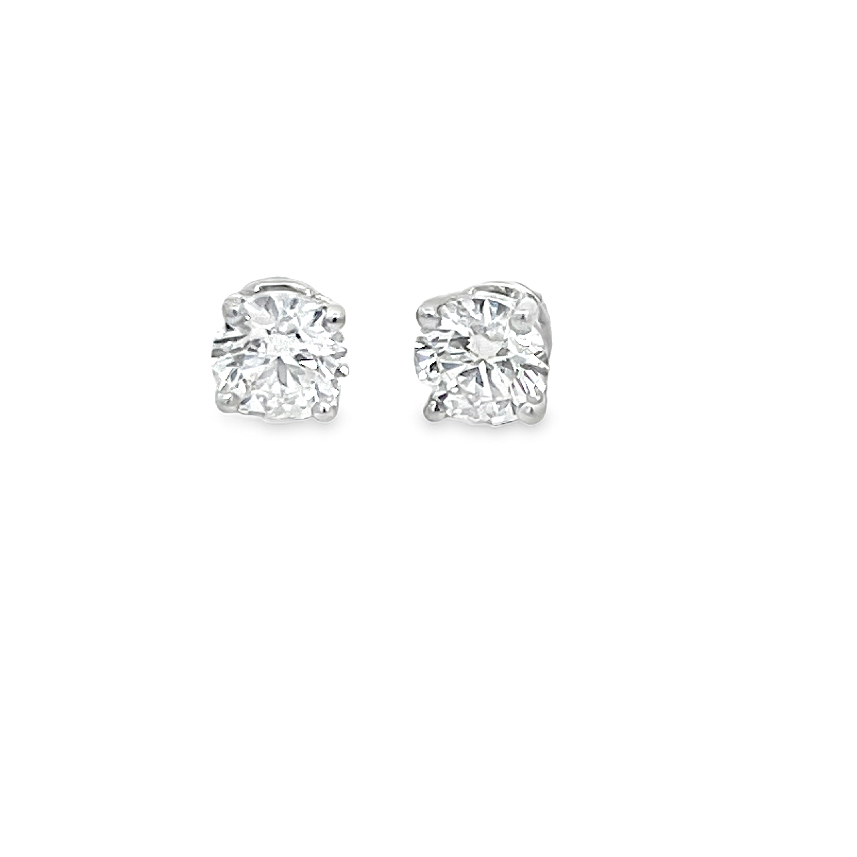 Estate Tiffany & Co. Platinum 2.50 Carat Diamond Stud Earrings | E/F VS
