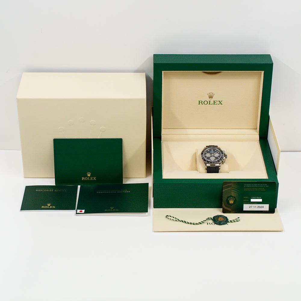 Daytona White Gold with Rubber Strap 126519LN