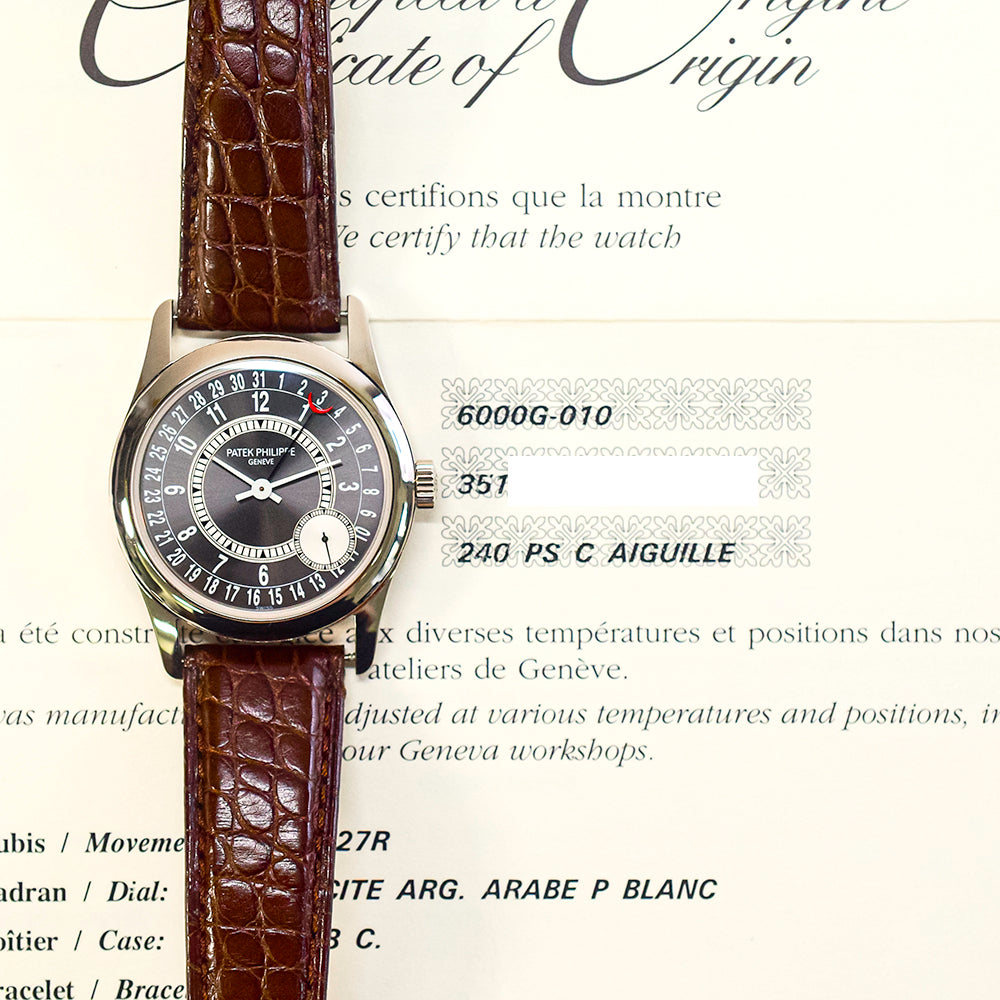Calatrava 37mm White Gold 6000G-010