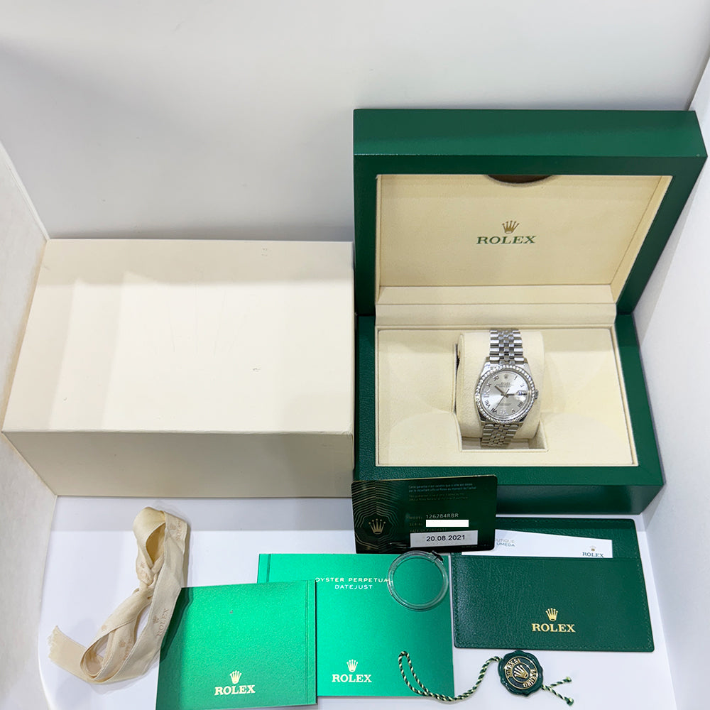 Datejust 36mm Diamond Bezel Steel and White Gold 126284RBR