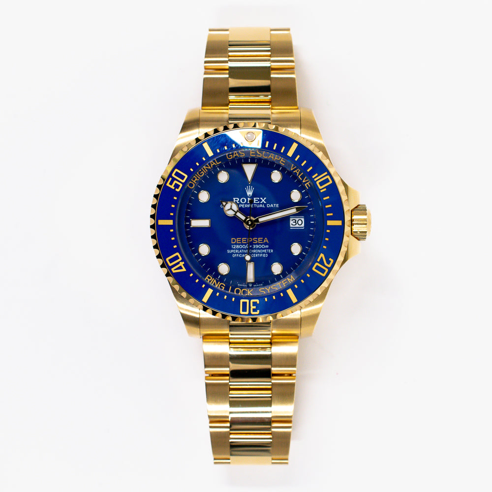 Deepsea 44mm Blue Ceramic Bezel  Yellow Gold 136668LB