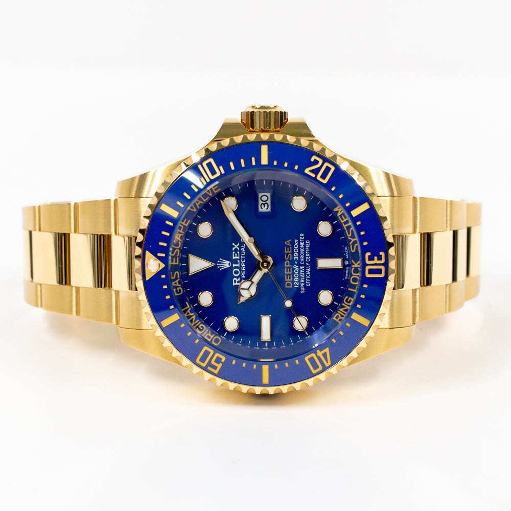 Deepsea 44mm Blue Ceramic Bezel  Yellow Gold 136668LB