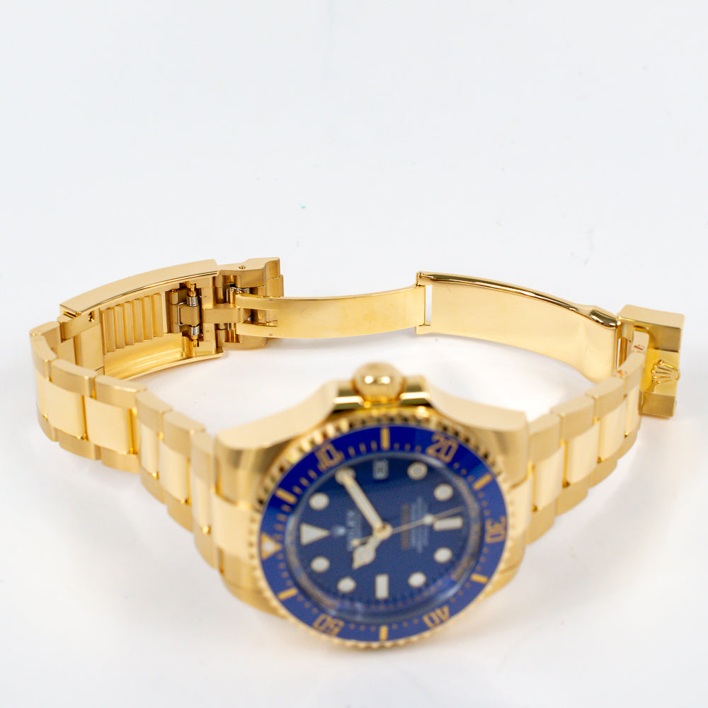 Deepsea 44mm Blue Ceramic Bezel  Yellow Gold 136668LB