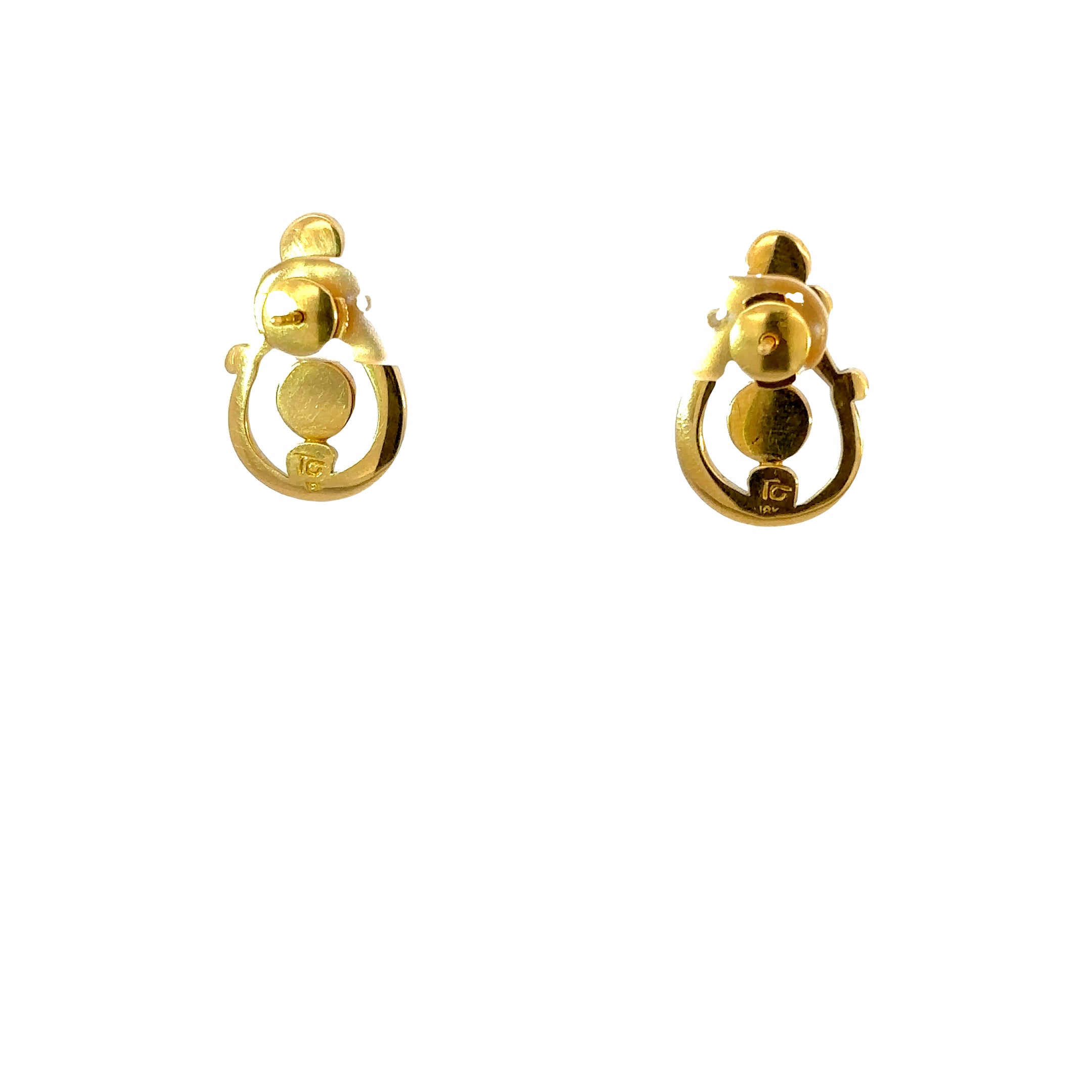18k Yellow Gold & Turquoise Earrings