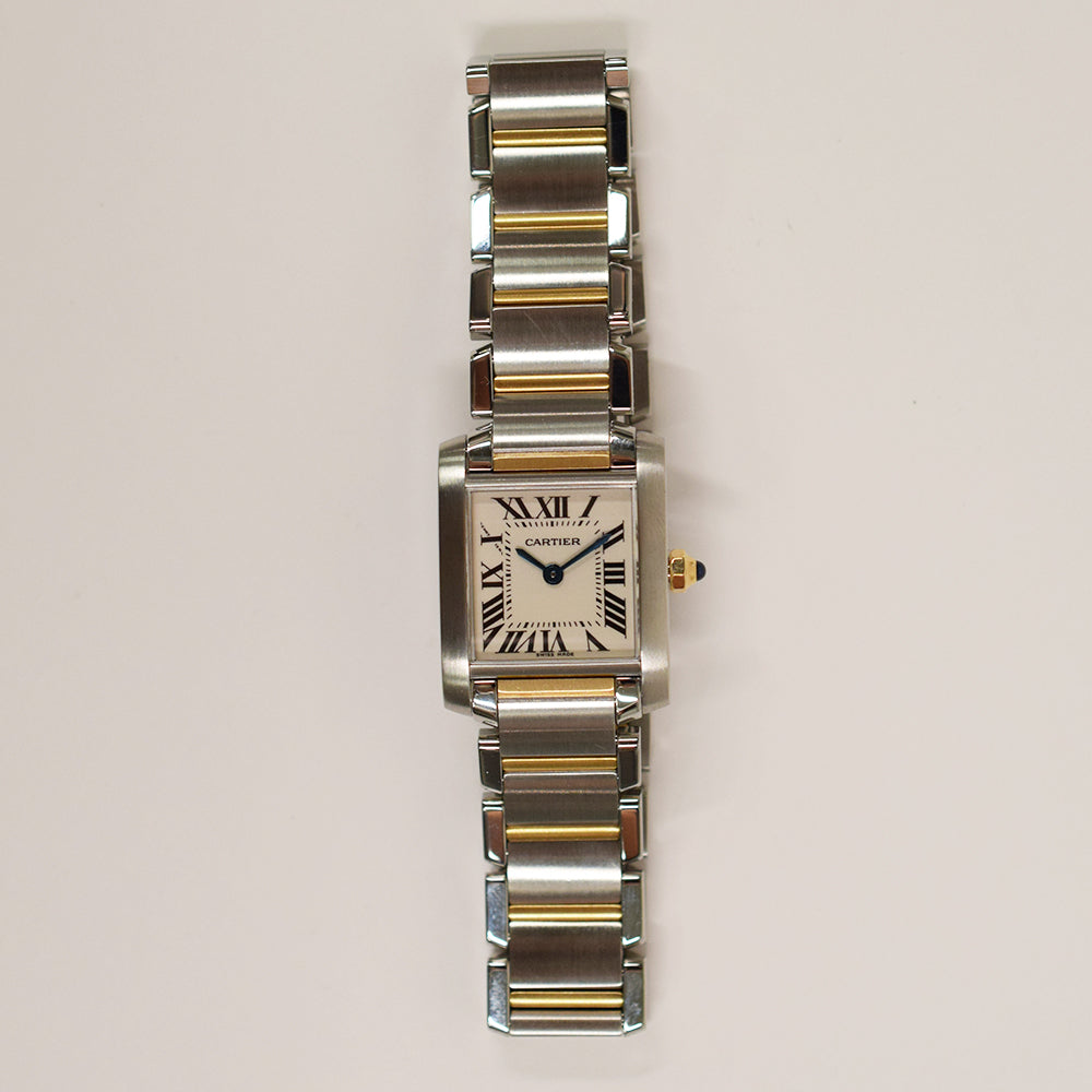Tank Française Small - Steel and Gold W51007Q4