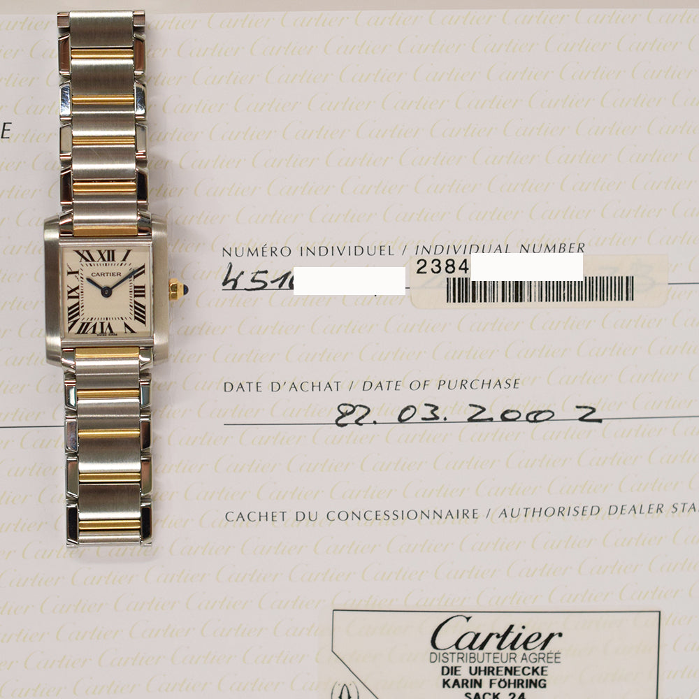 Tank Française Small - Steel and Gold W51007Q4