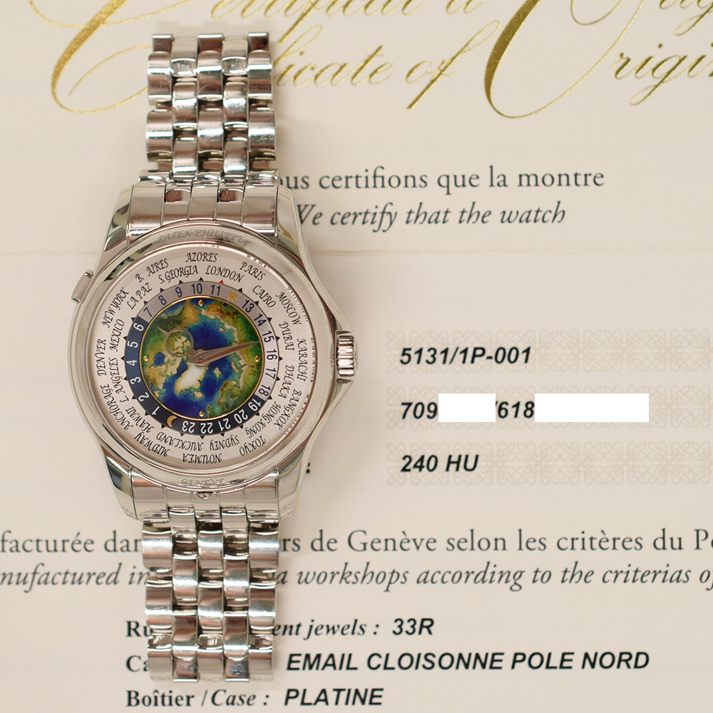 World Time 39.5mm Platinum Self-Winding 5131/1P-001