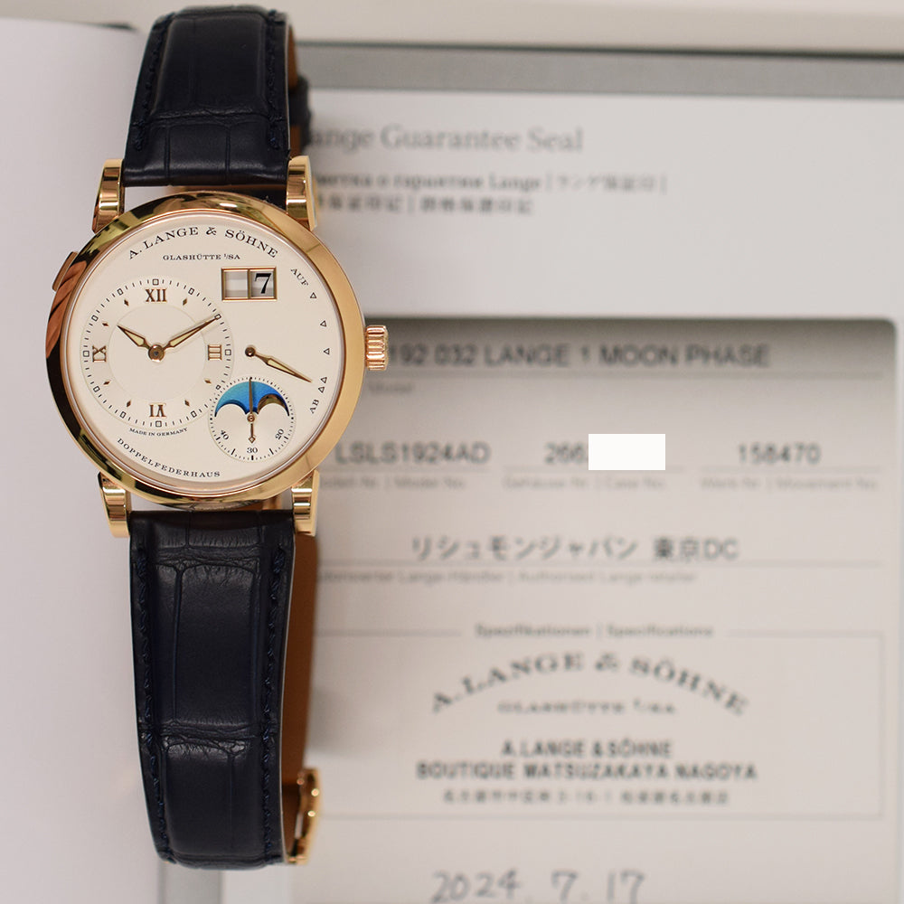 Lange 1 Moon Phase 38.5mm Rose Gold Manual Winding 192.039