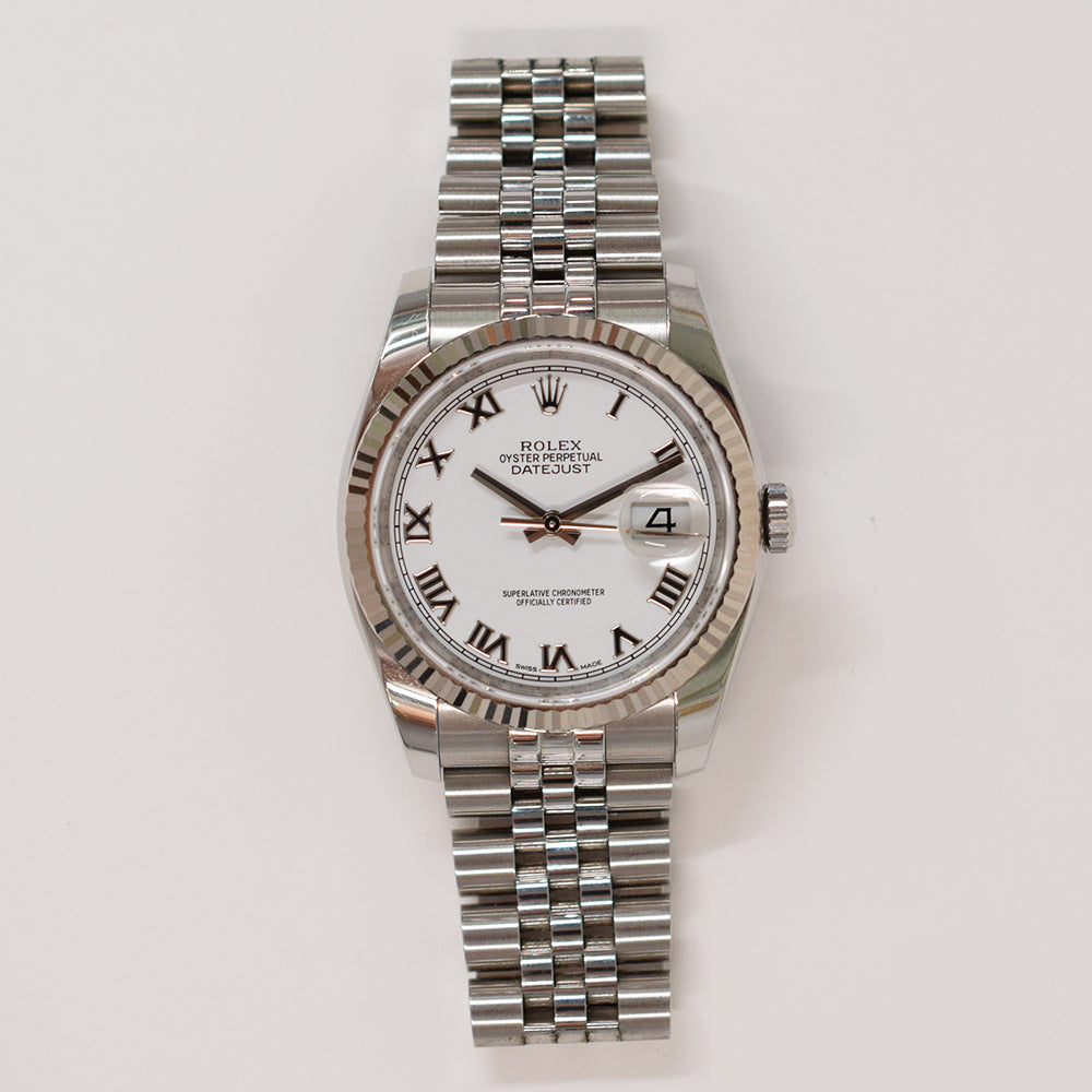 Datejust 36mm Steel and White Gold 116234