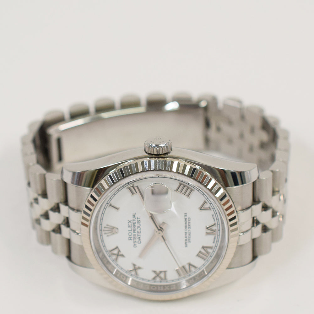 Datejust 36mm Steel and White Gold 116234