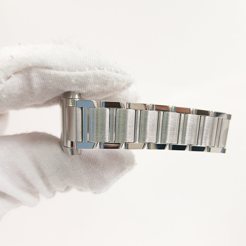 Tank Française Small - Steel - 20mm x 25mm Quartz W51008Q3