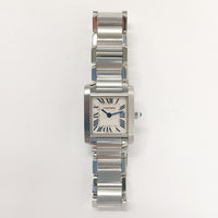 Tank Française Small - Steel - 20mm x 25mm Quartz W51008Q3