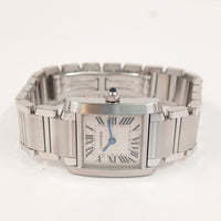 Tank Française Small - Steel - 20mm x 25mm Quartz W51008Q3
