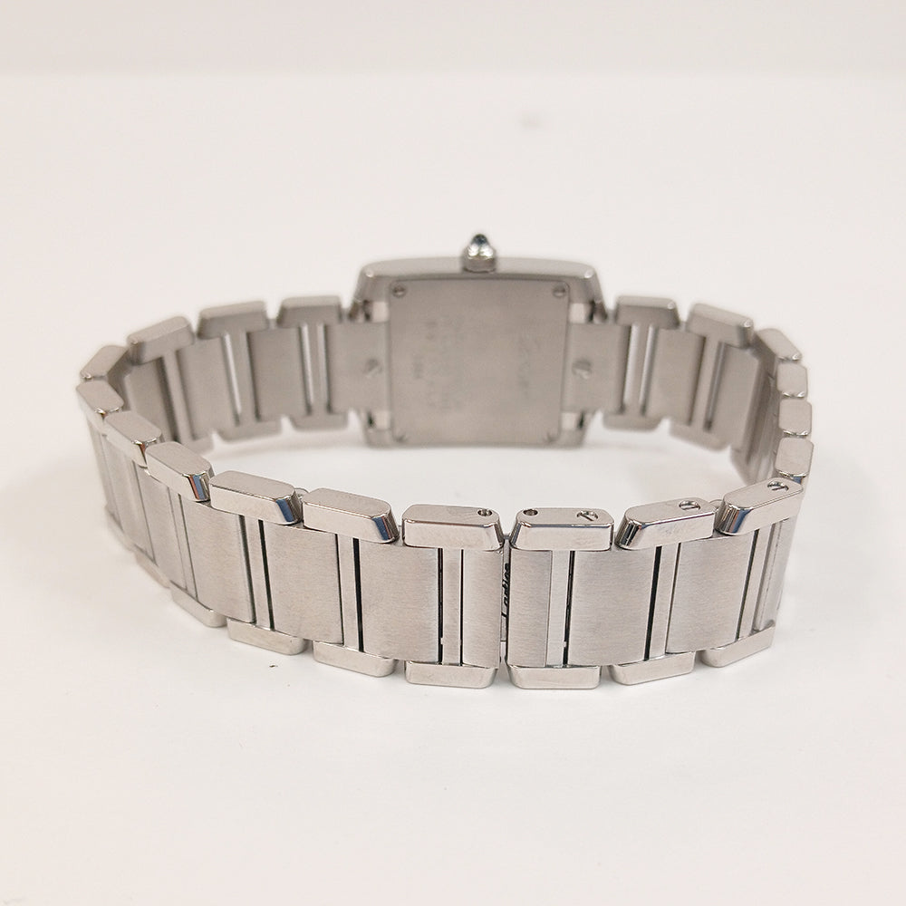 Tank Française Small - Steel - 20mm x 25mm Quartz W51008Q3