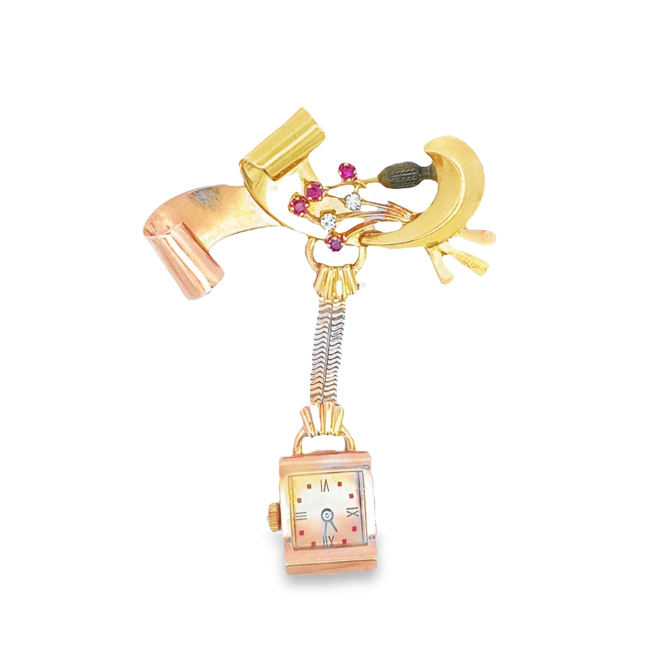 -E-14k rose & yellow gold dia/