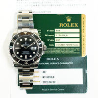 Submariner Date 40mm Black Bezel Steel 116610LN