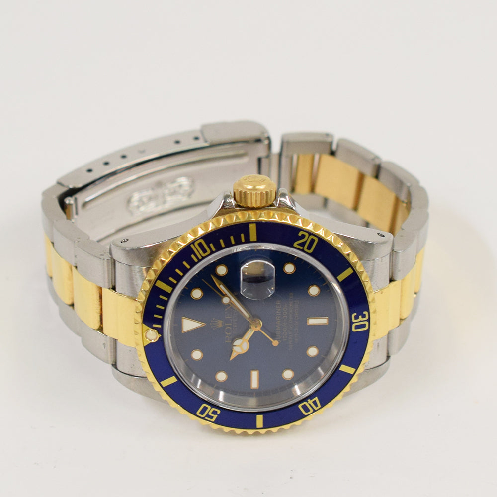 Submariner Date 40mm Blue Bezel Steel and Yellow Gold 16613LB