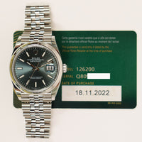 Datejust 36mm Domed Bezel Steel 126200