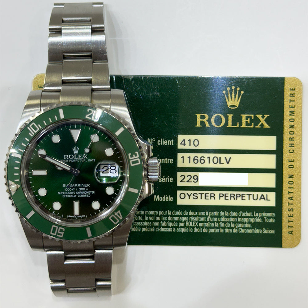 Submariner Date 40mm "Hulk" Steel 116610LV