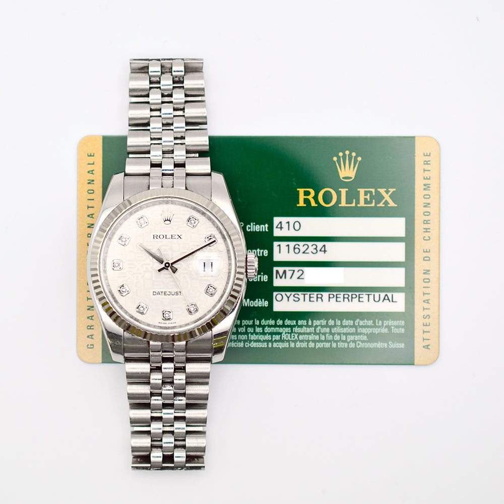 Datejust 36mm Steel and White Gold 116234