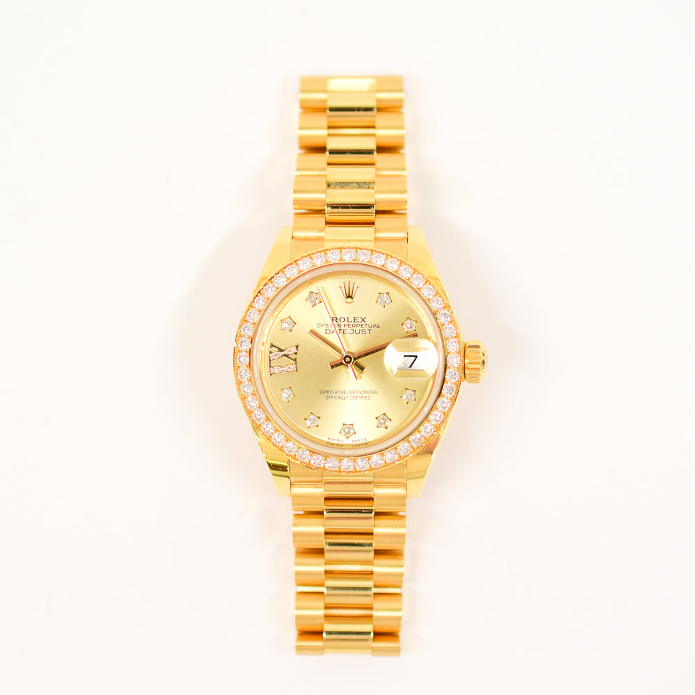 Datejust 28mm Diamond Bezel Yellow Gold 279138RBR