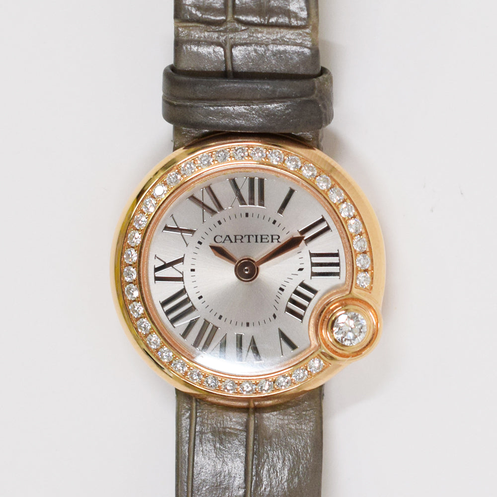 Ballon Blanc de Cartier Quartz 26mm Diamond Bezel Rose Gold WJBL0006